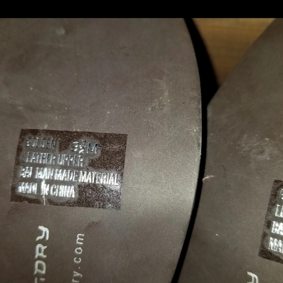 Chinese Laundry  Leather Colorblock Retro Style"Golden" Wedge Style Sandals 9.5 - Picture 10 of 12